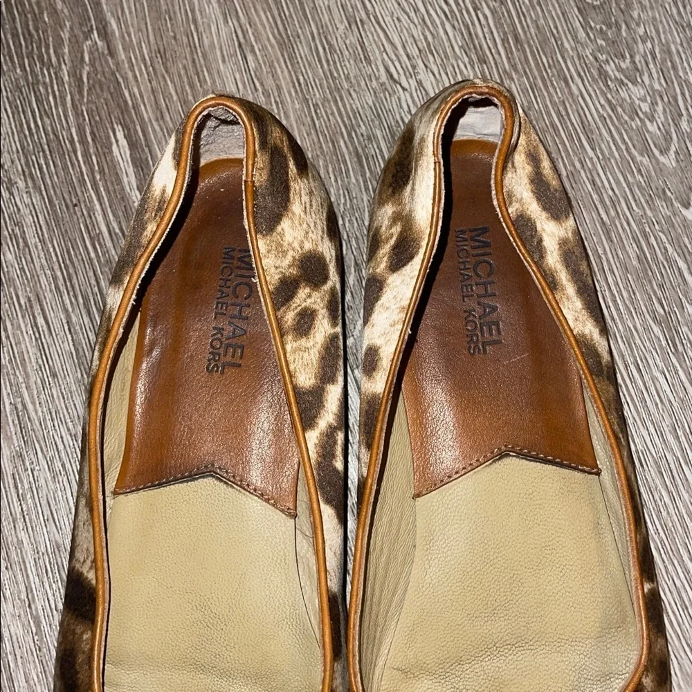 Michael Kors Animal Print ballet Flats leopard size 8 m casual business